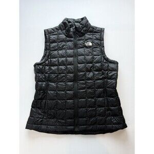 The North Face ThermoBall Eco Vest Womens M Black Lightweight Insulated Full Zip